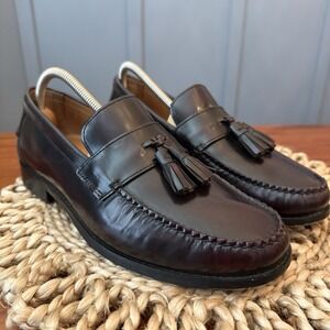 Florsheim Ltd. Men's Tassel Loafers Size 8.5 M Oxblood Glove Leather Dress Shoes